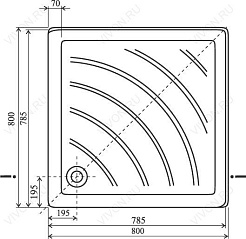 Ravak  Поддон для душа Ravak ANGELA-80 PU – фотография-2